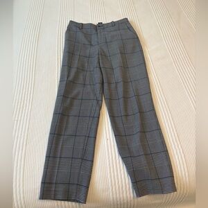 Club Monaco Women's Gray Checkered Trousers